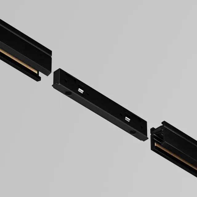 Коннектор Maytoni ACCESSORIES FOR TRACKS LEVITY — магнитные, черный, ракурс 2