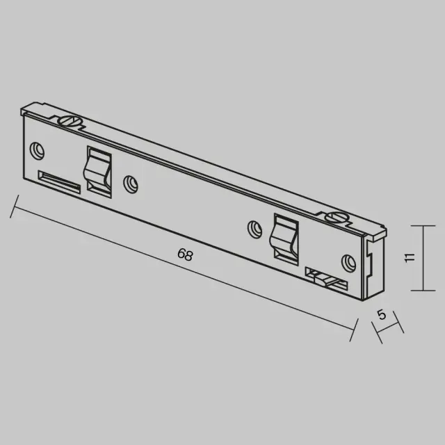 Коннектор Maytoni ACCESSORIES FOR TRACKS LEVITY — магнитные, черный, ракурс 5