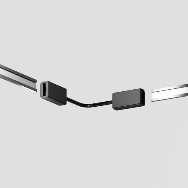 Коннектор Maytoni ACCESSORIES FOR TRACKS FLEXITY — магнитные, черный, ракурс 2