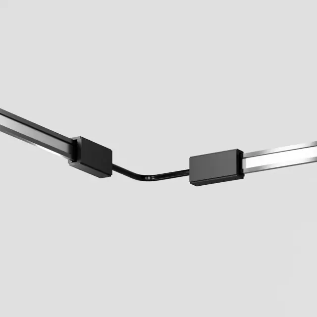 Коннектор Maytoni ACCESSORIES FOR TRACKS FLEXITY — магнитные, черный, ракурс 3