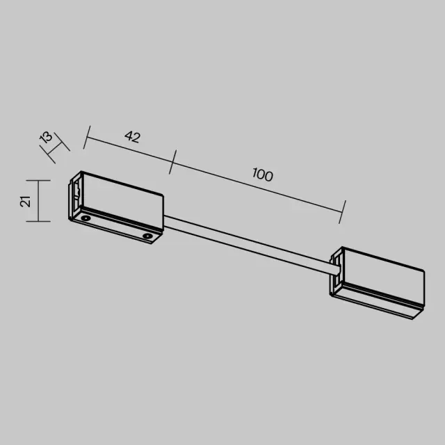 Коннектор Maytoni ACCESSORIES FOR TRACKS FLEXITY — магнитные, черный, ракурс 5
