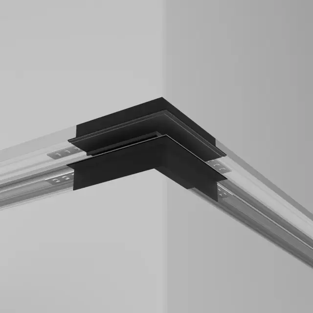 Коннектор Maytoni ACCESSORIES FOR 20MM MAGNETIC TRACK SYSTEM EXILITY — магнитные, черный, ракурс 2