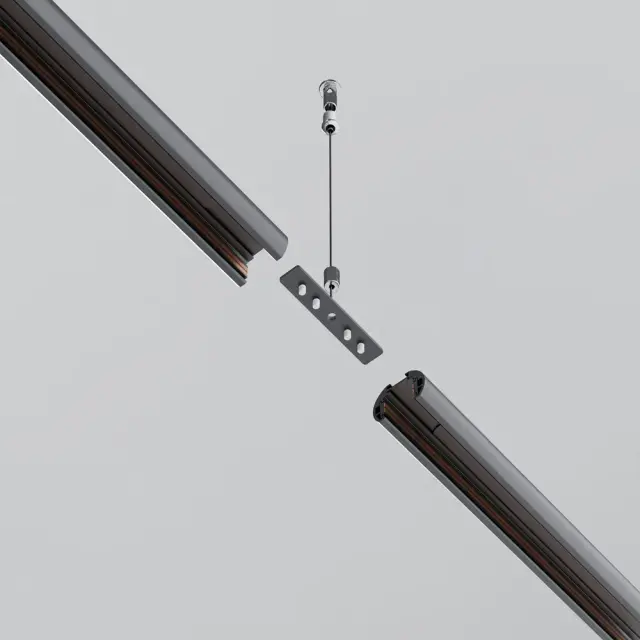 Крепёж Maytoni ACCESSORIES FOR TRACKS EXILITY — магнитные, черный, ракурс 2