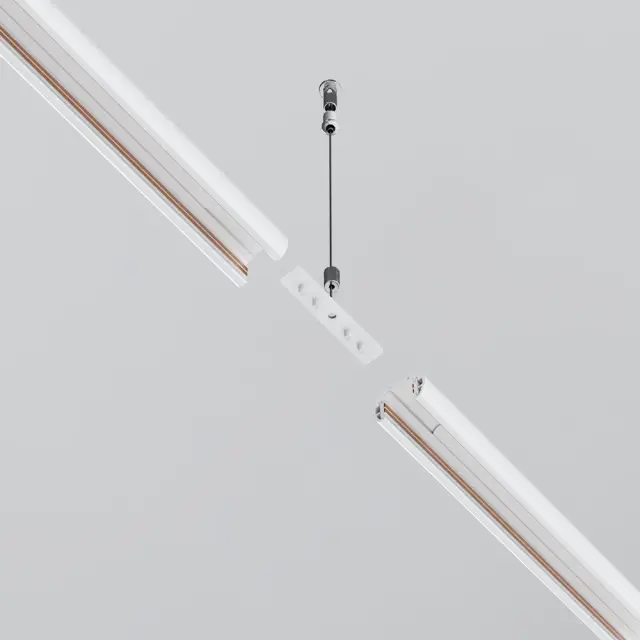 Крепёж Maytoni ACCESSORIES FOR TRACKS EXILITY — магнитные, белый, ракурс 2