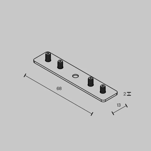 Крепёж Maytoni ACCESSORIES FOR TRACKS EXILITY — магнитные, белый, ракурс 5