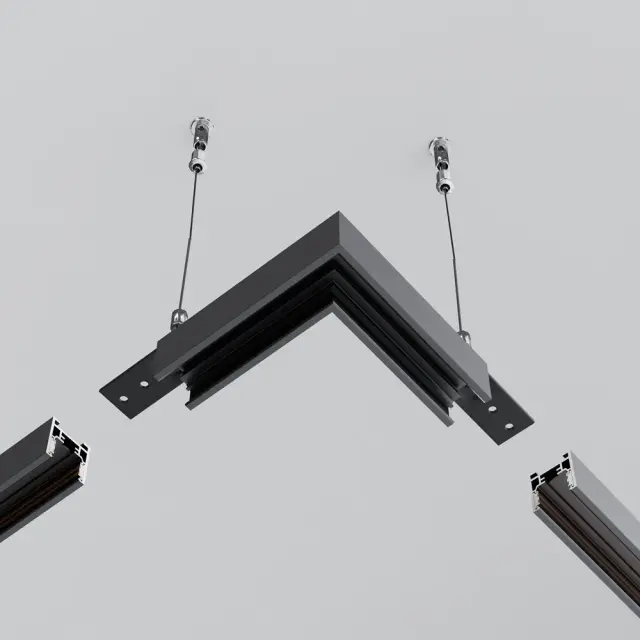 Коннектор Maytoni ACCESSORIES FOR TRACKS EXILITY — магнитные, черный, ракурс 2