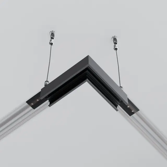 Коннектор Maytoni ACCESSORIES FOR TRACKS EXILITY — магнитные, черный, ракурс 4
