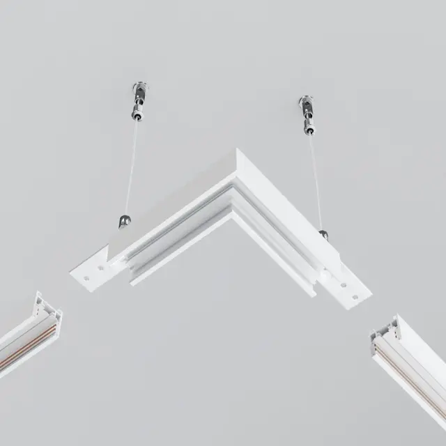 Коннектор Maytoni ACCESSORIES FOR TRACKS EXILITY — магнитные, белый, ракурс 2