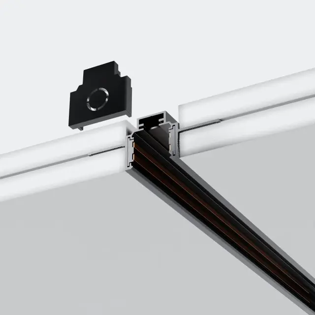 Заглушка Maytoni ACCESSORIES FOR TRACKS EXILITY — магнитные, черный, ракурс 2