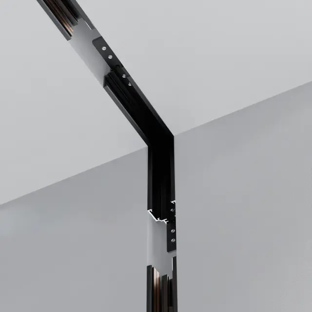 Коннектор Maytoni ACCESSORIES FOR TRACKS EXILITY — магнитные, черный, ракурс 2