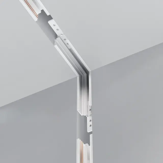 Коннектор Maytoni ACCESSORIES FOR TRACKS EXILITY — магнитные, белый, ракурс 2