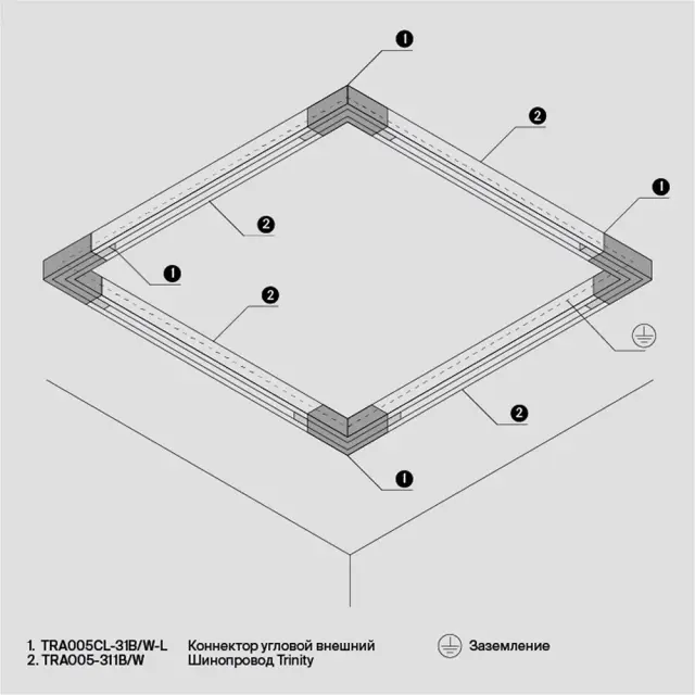 Шинопровод Maytoni BUSBUR TRUNKING — трехфазные, черный, ракурс 7