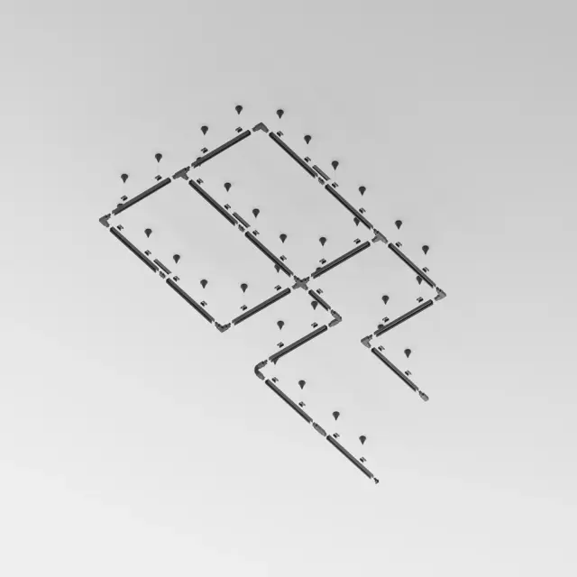 Шинопровод Maytoni BUSBUR TRUNKING — трехфазные, черный, ракурс 3