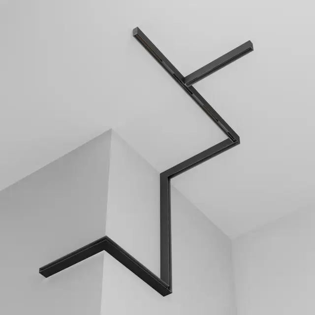 Шинопровод Maytoni ACCESSORIES FOR 20MM MAGNETIC TRACK SYSTEM EXILITY — магнитные, черный, ракурс 5
