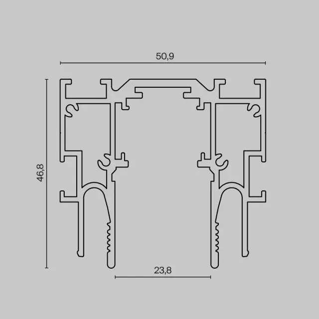 Шинопровод Maytoni BUSBAR TRUNKINGS EXILITY — магнитные, черный, ракурс 2