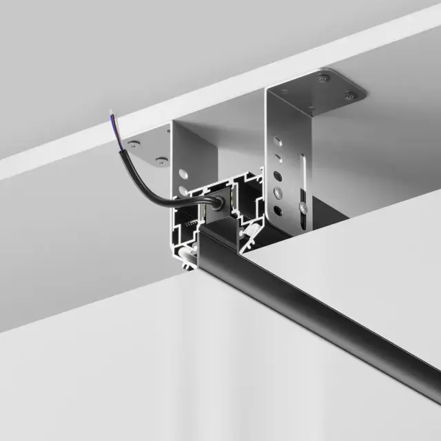 Шинопровод Maytoni MAGNETIC TRACK SYSTEM EXILITY — магнитные, черный, ракурс 2