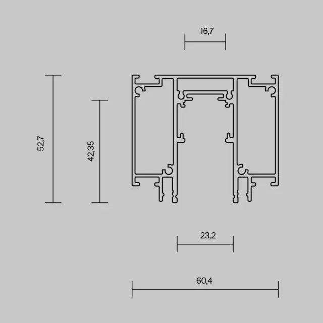 Шинопровод Maytoni BUSBAR TRUNKINGS EXILITY — магнитные, белый, ракурс 4
