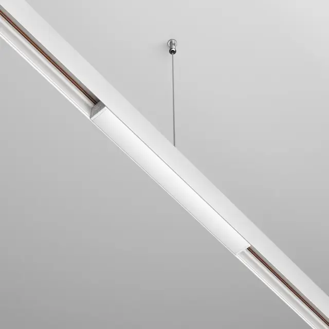 Ввод питания Maytoni MAGNETIC TRACK SYSTEM EXILITY — магнитные, белый, ракурс 2