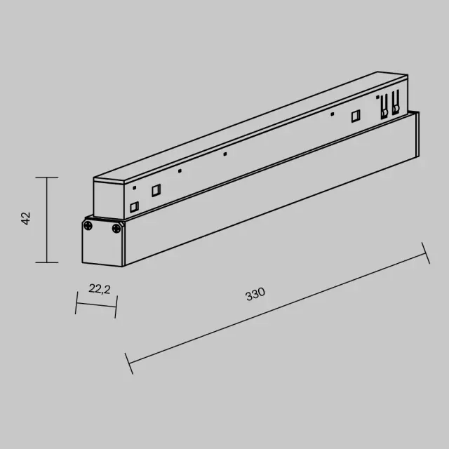 Трековый светильник Maytoni ACCESSORIES FOR 20MM MAGNETIC TRACK SYSTEM EXILITY — магнитные, черный, ракурс 2