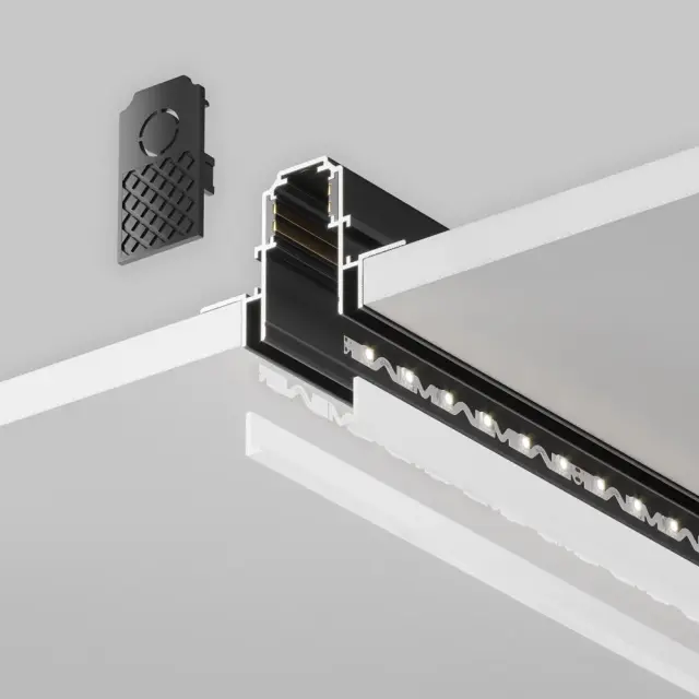 Шинопровод Maytoni BUSBAR TRUNKINGS EXILITY — магнитные, черный, ракурс 3