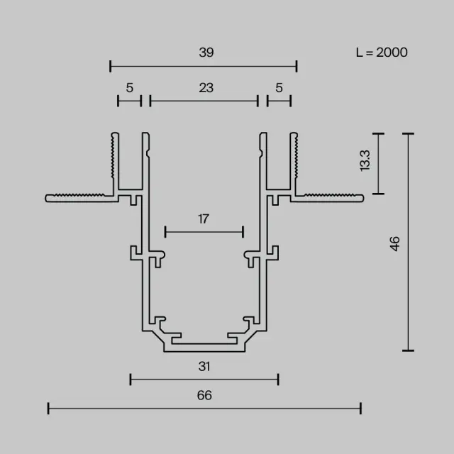 Шинопровод Maytoni BUSBAR TRUNKINGS EXILITY — магнитные, черный, ракурс 6