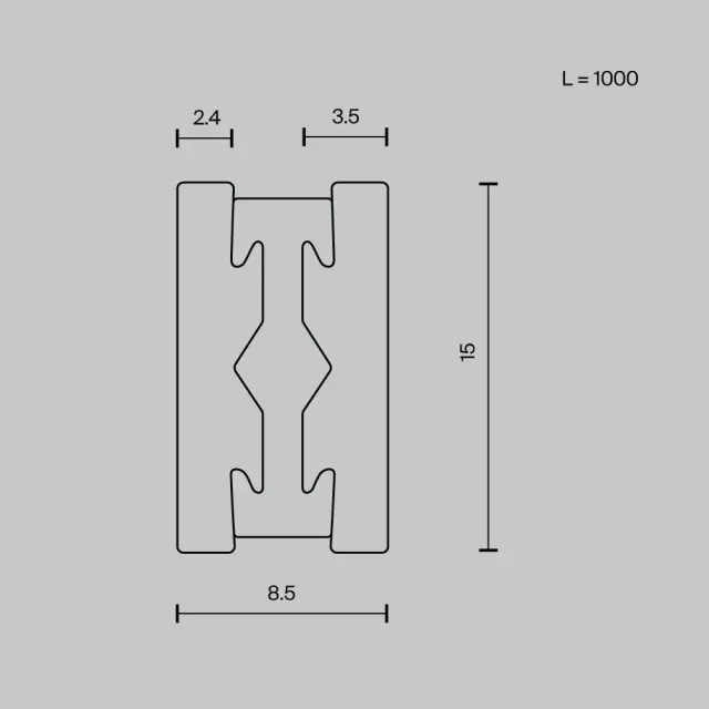 Шинопровод Maytoni BUSBAR TRUNKINGS FLARITY — магнитные, латунь, ракурс 6
