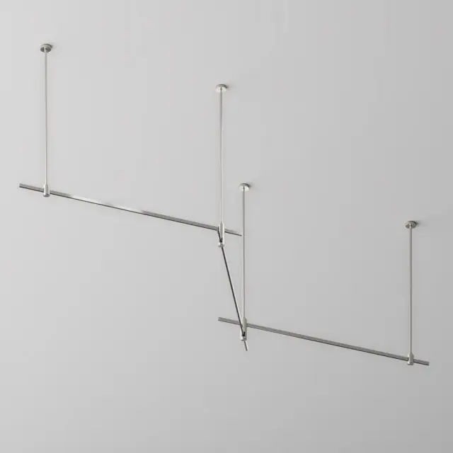 Шинопровод Maytoni BUSBAR TRUNKINGS FLARITY — магнитные, никель, ракурс 5