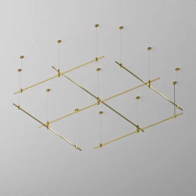 Шинопровод Maytoni BUSBAR TRUNKINGS FLARITY — магнитные, латунь, ракурс 3