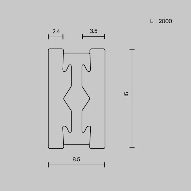Шинопровод Maytoni BUSBAR TRUNKINGS FLARITY — магнитные, латунь, ракурс 4