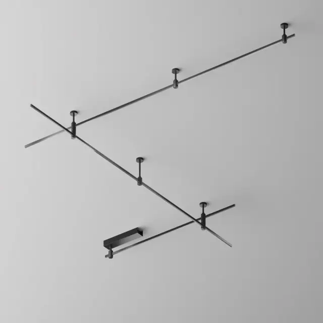 Шинопровод Maytoni BUSBAR TRUNKINGS FLARITY — магнитные, черный, ракурс 5