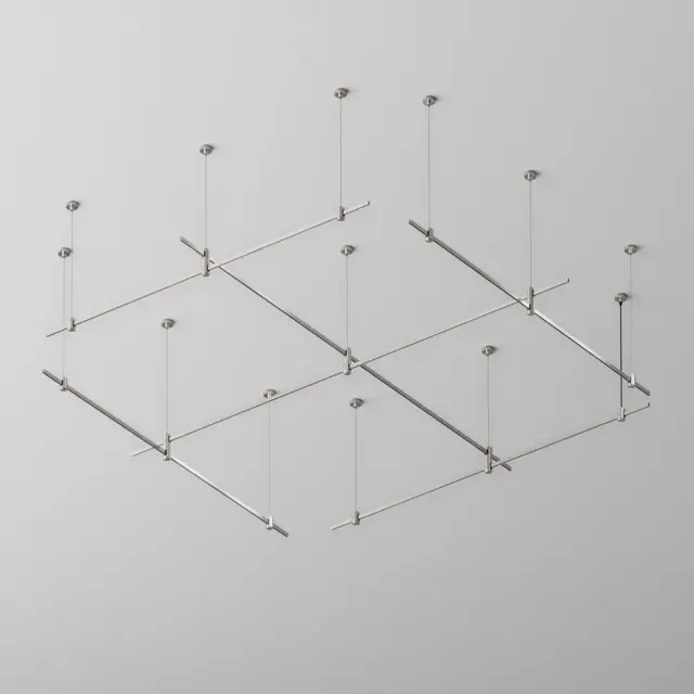 Шинопровод Maytoni BUSBAR TRUNKINGS FLARITY — магнитные, никель, ракурс 5