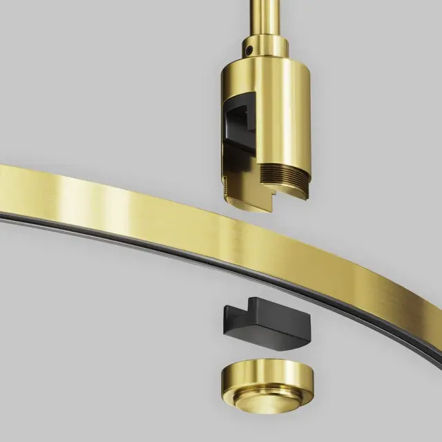 Шинопровод Maytoni BUSBAR TRUNKINGS FLARITY — магнитные, латунь, ракурс 4