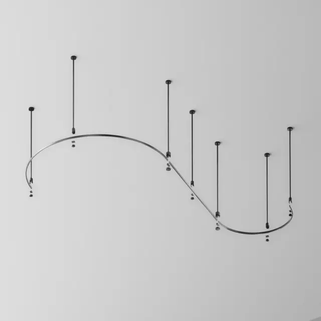 Шинопровод Maytoni BUSBAR TRUNKINGS FLARITY — магнитные, черный, ракурс 3
