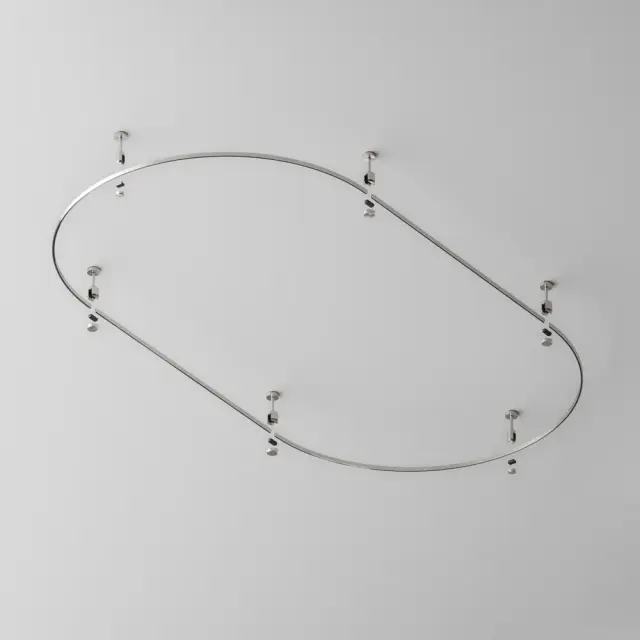 Шинопровод Maytoni BUSBAR TRUNKINGS FLARITY — магнитные, никель, ракурс 3