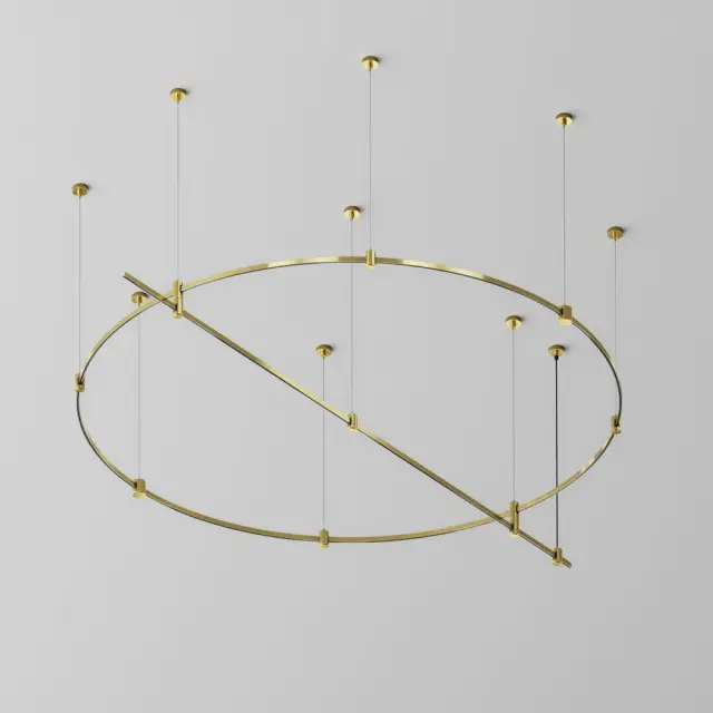 Шинопровод Maytoni BUSBAR TRUNKINGS FLARITY — магнитные, латунь, ракурс 5