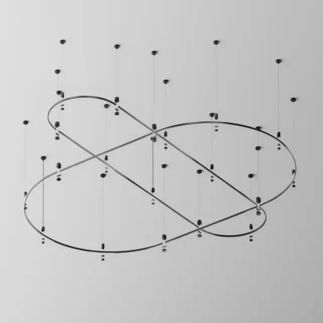 Шинопровод Maytoni BUSBAR TRUNKINGS FLARITY — магнитные, черный, ракурс 3
