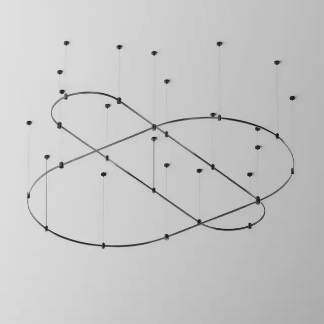 Шинопровод Maytoni BUSBAR TRUNKINGS FLARITY — магнитные, черный, ракурс 5