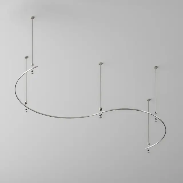 Шинопровод Maytoni BUSBAR TRUNKINGS FLARITY — магнитные, никель, ракурс 3