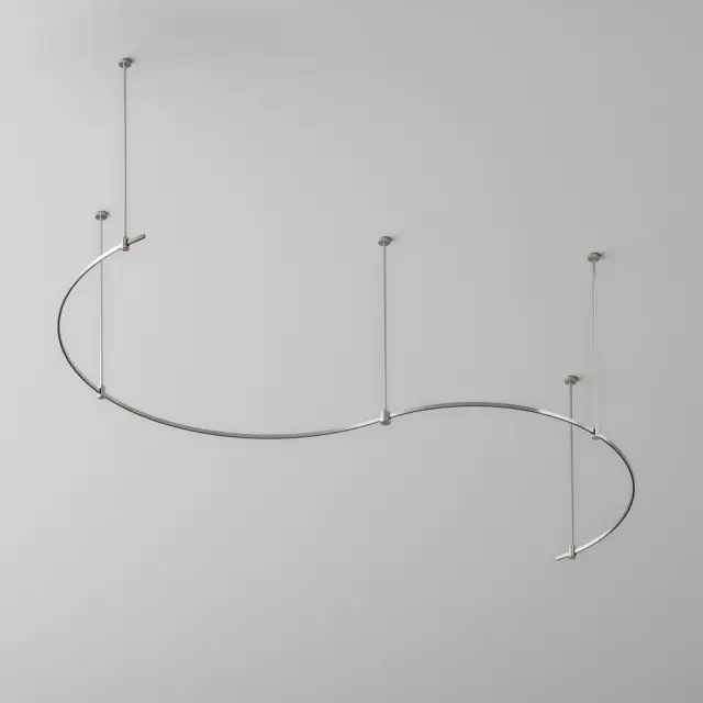 Шинопровод Maytoni BUSBAR TRUNKINGS FLARITY — магнитные, никель, ракурс 5