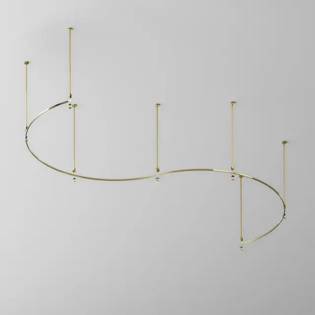 Шинопровод Maytoni BUSBAR TRUNKINGS FLARITY — магнитные, латунь, ракурс 3