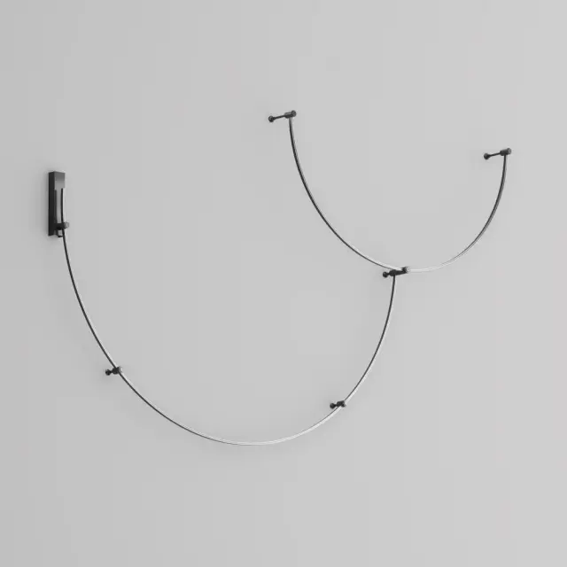 Шинопровод Maytoni BUSBAR TRUNKINGS FLARITY — магнитные, черный, ракурс 5