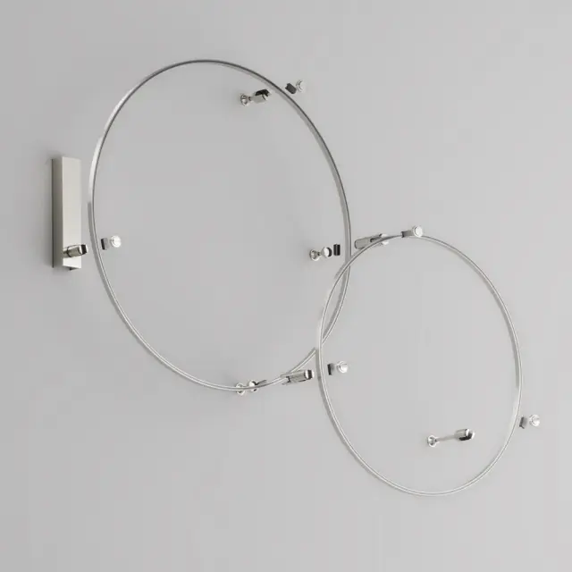 Шинопровод Maytoni BUSBAR TRUNKINGS FLARITY — магнитные, никель, ракурс 3