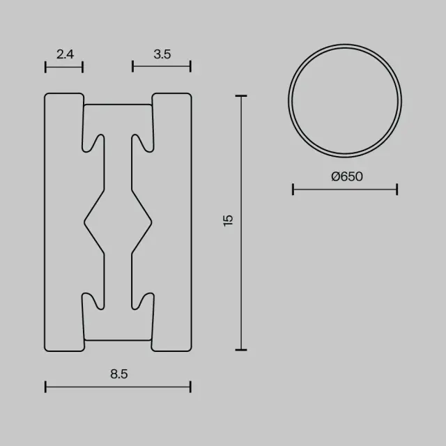 Шинопровод Maytoni BUSBAR TRUNKINGS FLARITY — магнитные, никель, ракурс 6