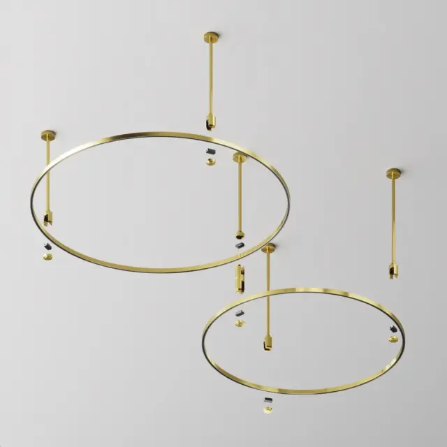 Шинопровод Maytoni BUSBAR TRUNKINGS FLARITY — магнитные, латунь, ракурс 3