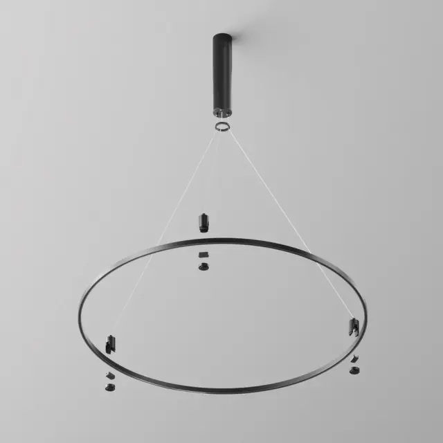Шинопровод Maytoni BUSBAR TRUNKINGS FLARITY — магнитные, черный, ракурс 3