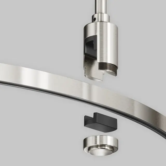 Шинопровод Maytoni BUSBAR TRUNKINGS FLARITY — магнитные, никель, ракурс 4