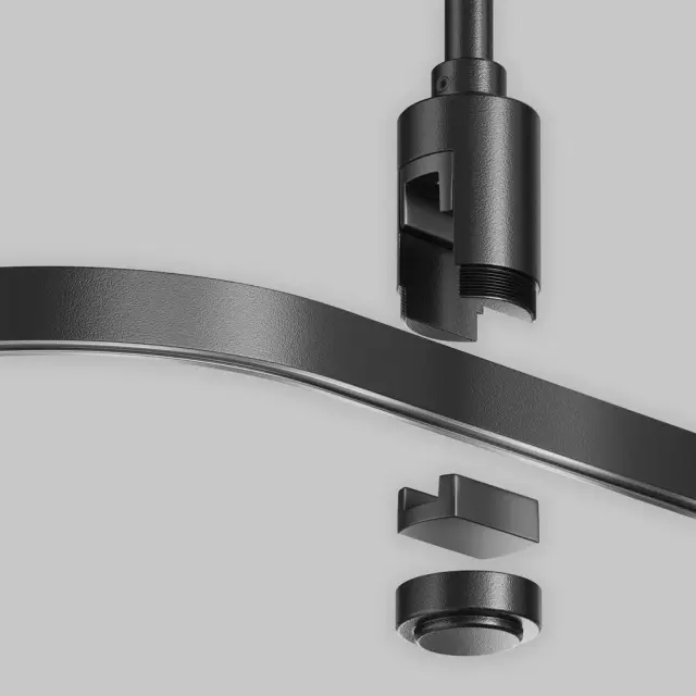 Коннектор Maytoni ACCESSORIES FOR TRACKS FLARITY — магнитные, черный, ракурс 4