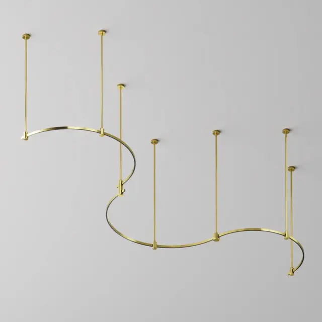 Шинопровод Maytoni BUSBAR TRUNKINGS FLARITY — магнитные, латунь, ракурс 5