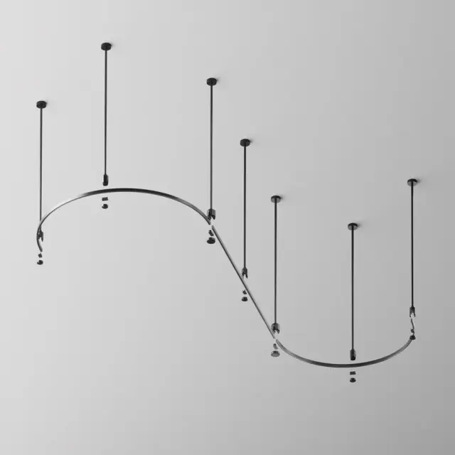 Шинопровод Maytoni BUSBAR TRUNKINGS FLARITY — магнитные, черный, ракурс 3