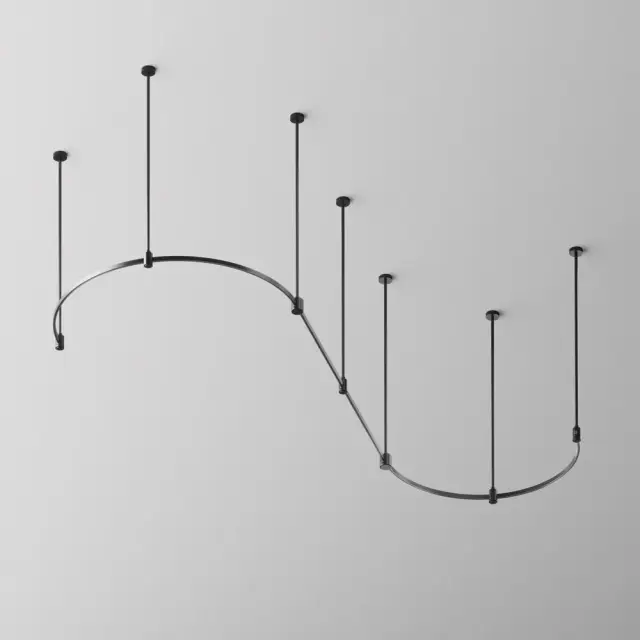 Шинопровод Maytoni BUSBAR TRUNKINGS FLARITY — магнитные, черный, ракурс 5
